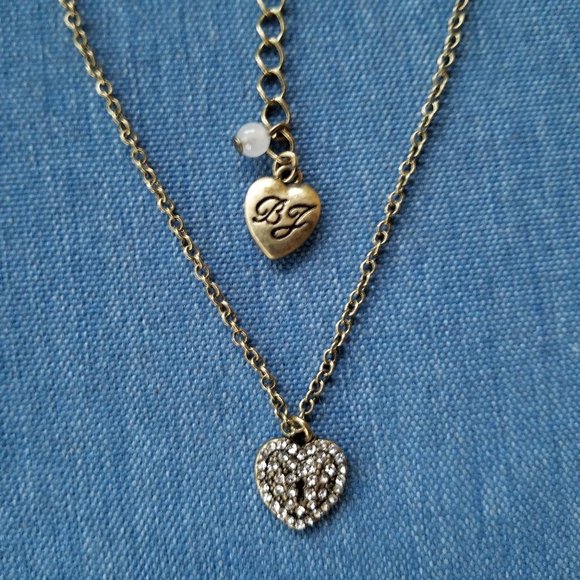 Betsey Johnson Pavé Stone Heart Necklace - Picture 10 of 13